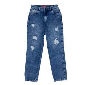 Vintage YOYO Y.O.Y.O Jeans High Waisted Straight Distressed Denim Women 14 EUC